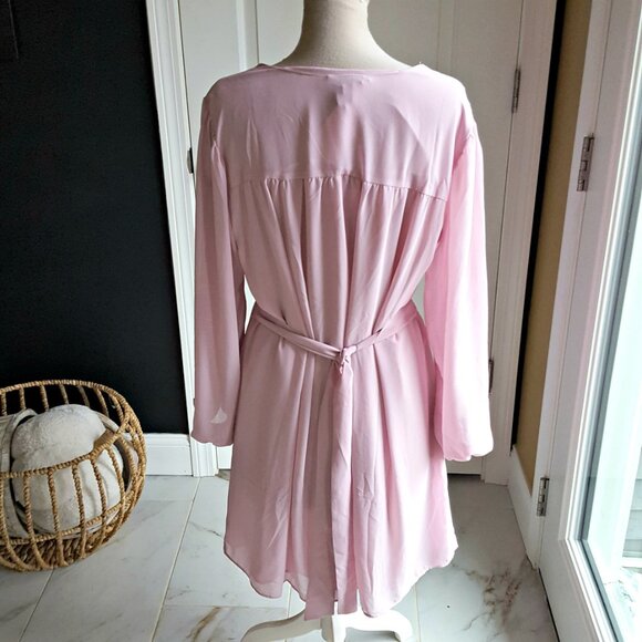 NEW! BEAUTIFUL CHIFFON Tie BACK DRESS SZ L - Picture 4 of 5